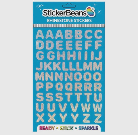 Stickerbean  Alphabet Rhinestone Sticker Set