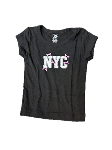 Flowers By Zoe NYC Black Short Sleeve Top