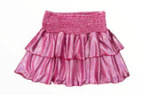 Flowers By Zoe Pink Glitter Metallic  Skirt Or Smock Top