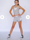 Flowers By Zoe Grey Shorts Or Tank With Bow Patch  White Eyelet Or Sweatshirt