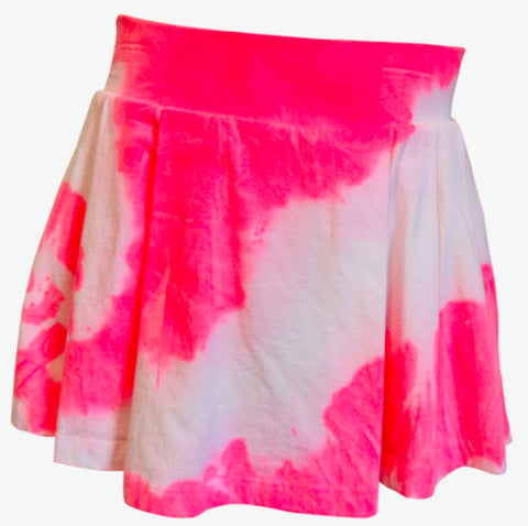 Erge Tie Dyed White & Pink Top Or Skort