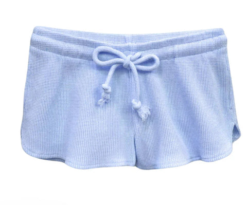 Katie J Brynn Tween Waffle Short Baby Blue