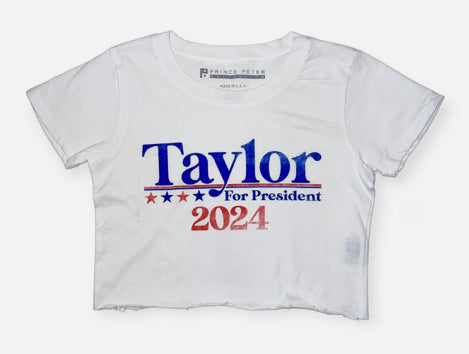 Taylor For President Crop T-Shirt