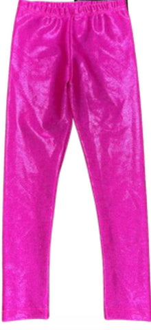 Pink sparkle leggings hotsell