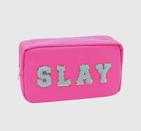 Varsity Collection Cosmetic Bag SLAY Chenille Patch