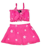Flowers By Zoe Neon Pink Skort With Stars / Or Smocked Top