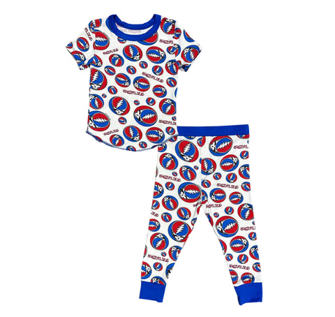 Rowdy Sprout Rolling Stones Short Sleeve Bamboo Thermal Set Pajamas