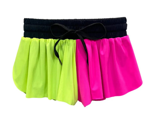 Katie J Farah Shorts Neon ColorBlock