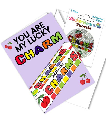 Lucky Charms Stickerbean Greeting Card