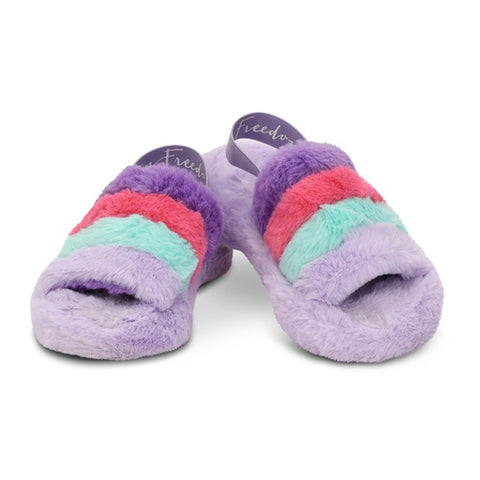 IScream Purple Pink Blue Furry Slippers Glamour Girlz Central Highland Park