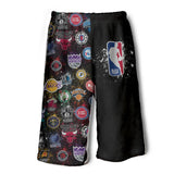 Penelope Wildberry Basketball  NBA Splatter Fuzzy Lounge Shorts