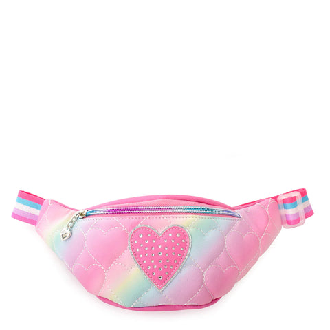 OMG Ombre Heart Quilted Fanny Bag