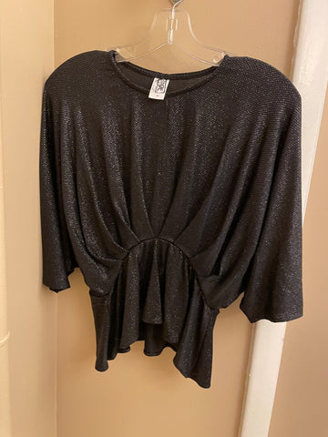 Erge Black Sequin Long Sleeved Top