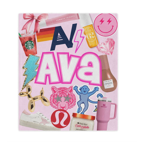 Custom Personalized Camp Name Blanket