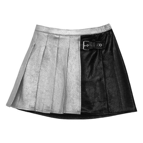 Mia New York Silver Metallic Skirt