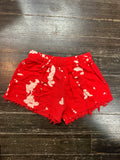 Flowers By Zoe Red Bleach Top Or Shorts