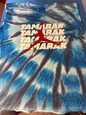 Custom Camp Blue & White Tie Dye Camp T-Shirt