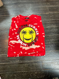 Flowers By Zoe Red Bleach Top Or Shorts