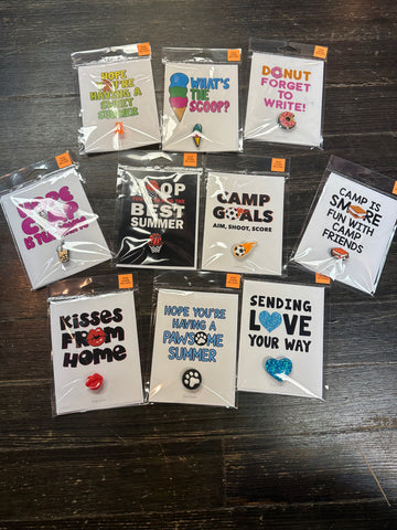 Camp Greeting Cards With Matching Shoe   Charm