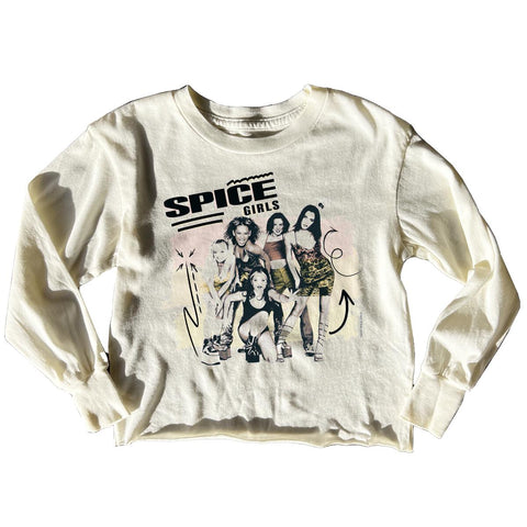 Rowdy Sprout Spice Girls Organic Not Quite Crop Long Sleeve Shirt
