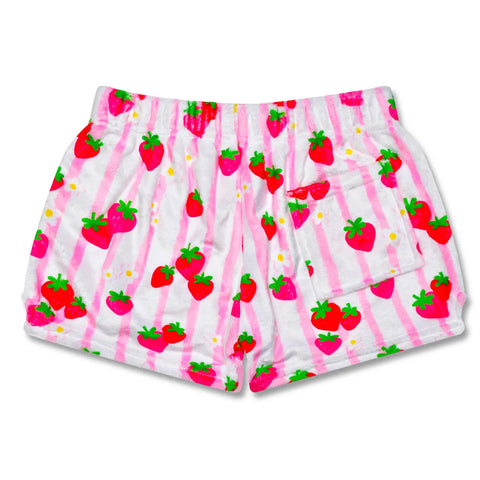 Iscream Strawberry Stripes Plush Shorts