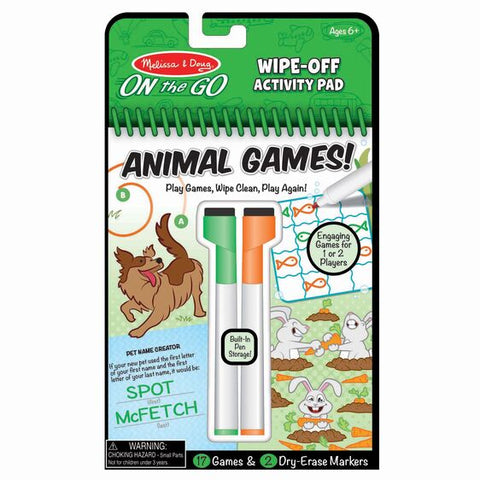 Melissa & Doug Wipe - Off Activity Pad - Animals