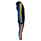 Sequin Rainbow Hoodie Track Set