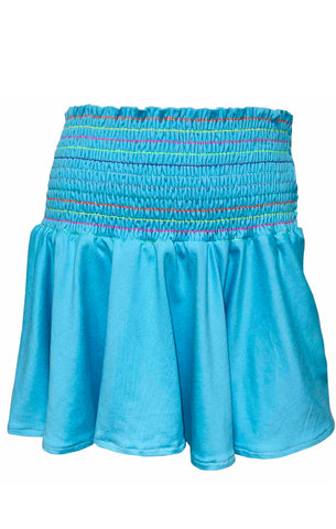 Erge Aqua Flutter Sleeve Shirt or Embroidered Skort