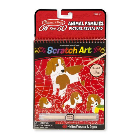Melissa Doug Animal Families Scratch Art
