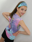 Custom Camp Cotton Candy Tie Dye Hearts Distressed Muscle Tank