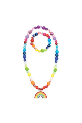 Double  Rainbow Necklace and Bracelet Set