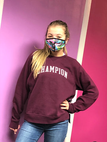 Women's Champion Burgundy Sweatshirt