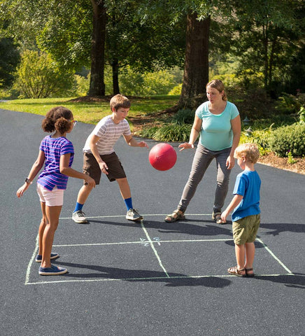 Playground Classic Games Set-Kickball, Hopscotch, and 4-Square