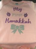 Custom Personalized My First Hanukkah Onesie