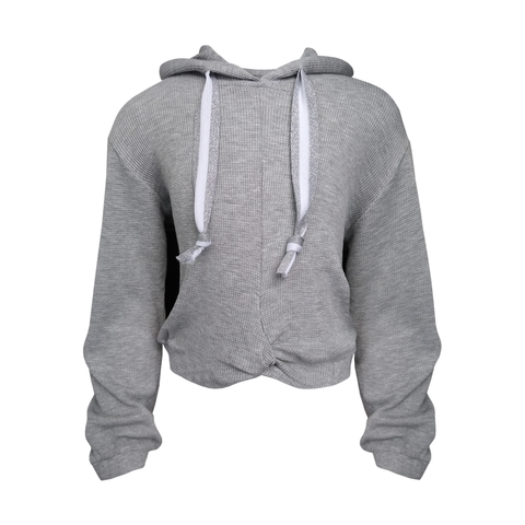 Me.N.U. Twist Front Hoody - Heather Grey