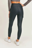 Mono B Foil High-Waisted Cargo Leggings