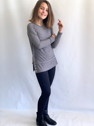 Area Code 407 Grey Grommet Tunic