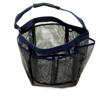 Blue Trim Mesh Shower Caddy