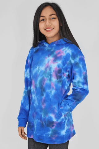 Candy Pink Galaxy Tie Dye Hoodie Dress