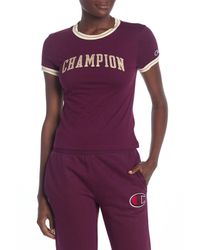 Champion Women’s Tiny Tee Shirt Burgundy