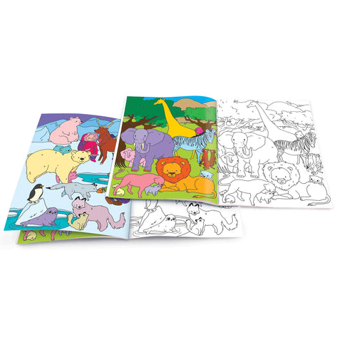 Animals Around The World Dry Erase Coloring Book