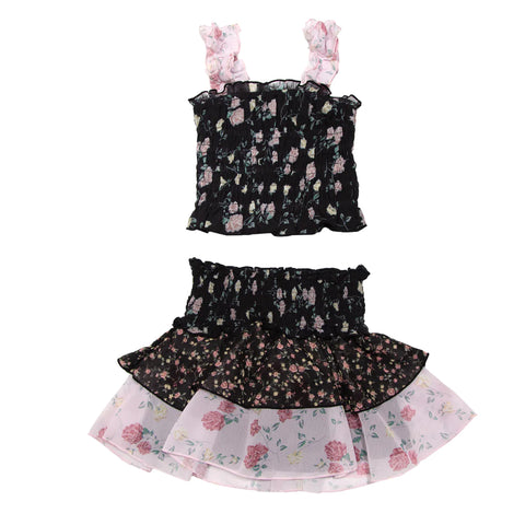 Flowers By Zoe Smocked Tank Top and Ruffle Skirt