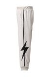 Hannah Banana Gray Sweatpants with Sequins Bolt