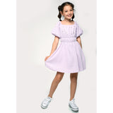 Hannah Banana Lavender Bell Sleeve Pearl Dress
