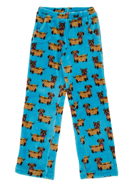 Candy Pink Hot Dog Fleece Pant | Glamour Girlz Central Highland Park