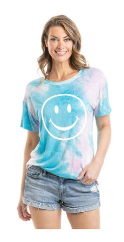 Women’s Tie Dye Happy Face Shirt