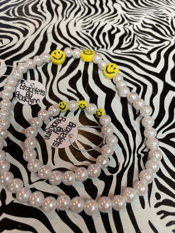 Bracelets By Brooklynn Smiley Pearl Bracelet or Necklace