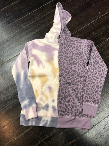 Vintage Havana Purple Tie Dye & Leopard Color Block Hoody or Joggers