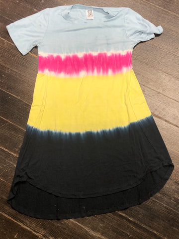 Tie Dye Short Sleeve Dress