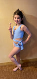 Cheryl Creations One Piece Cut Out Side Tie Bathing Suit